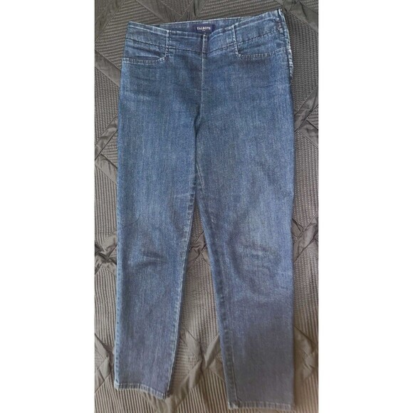 Talbots Jeans Side Zip Slim Ankle  Medium Wash Pockets Stretch Women’s 8 - Picture 2 of 11